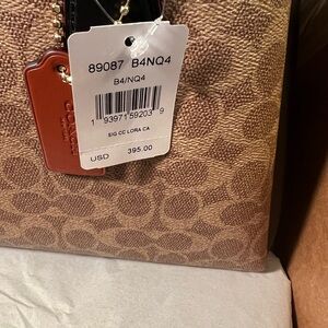 NWT COACH LORA CARRYALL SIGNATURE COLORBLOCK